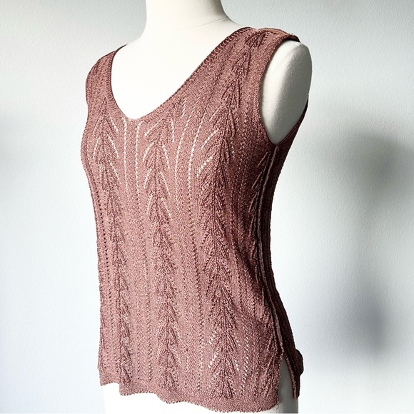 Knit Sleeveless V Neck Sweater - Picture 11 of 14